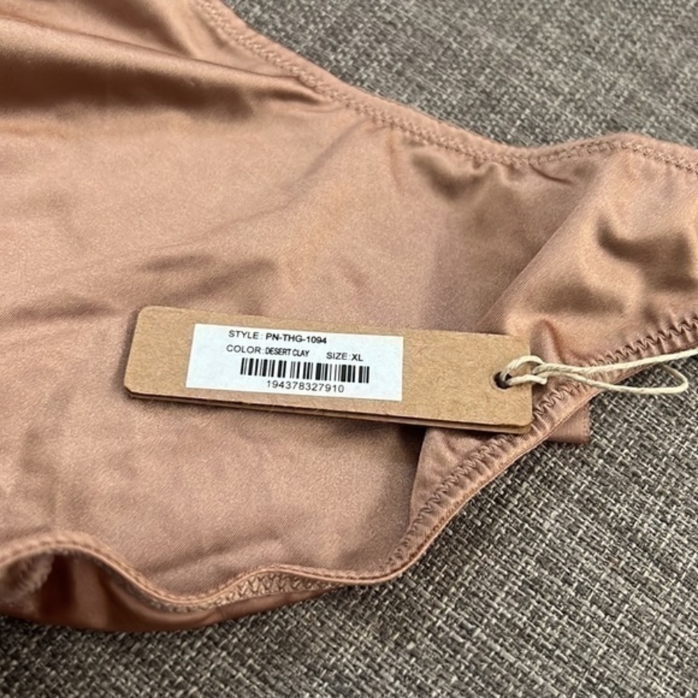 Skims Stretch Satin Dipped Thong - Picture 10 of 10